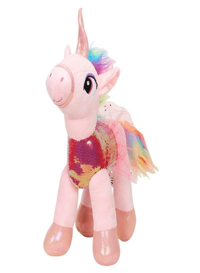 STRIDERS لعبة يونيكورن قطيفة ناعمة للأطفال من ستريدرز - وردي | حيوان محشو لطيف للأطفال | يونيكورن سحري قابل للعناق للبنات والأولاد | قطيفة ناعمة وآمنة لوقت اللعب - Image 1